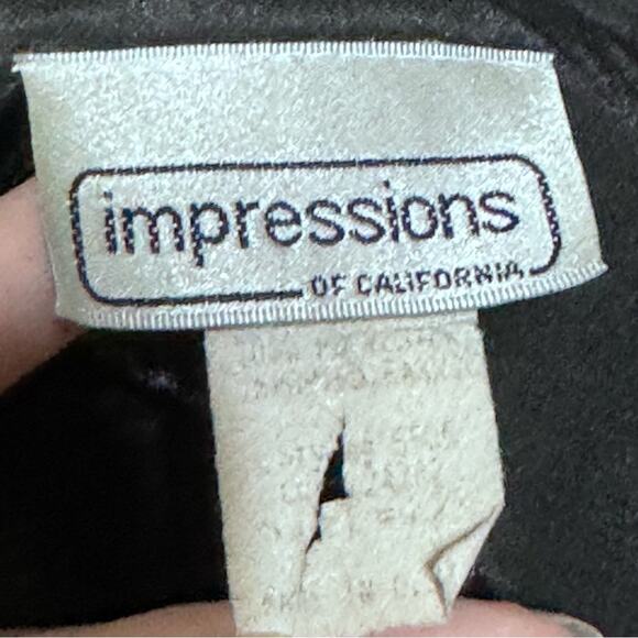 Vintage 80s Gothic Goth Satin Blouse Top Lace Modest Victorian Witchy Office - Picture 7 of 7